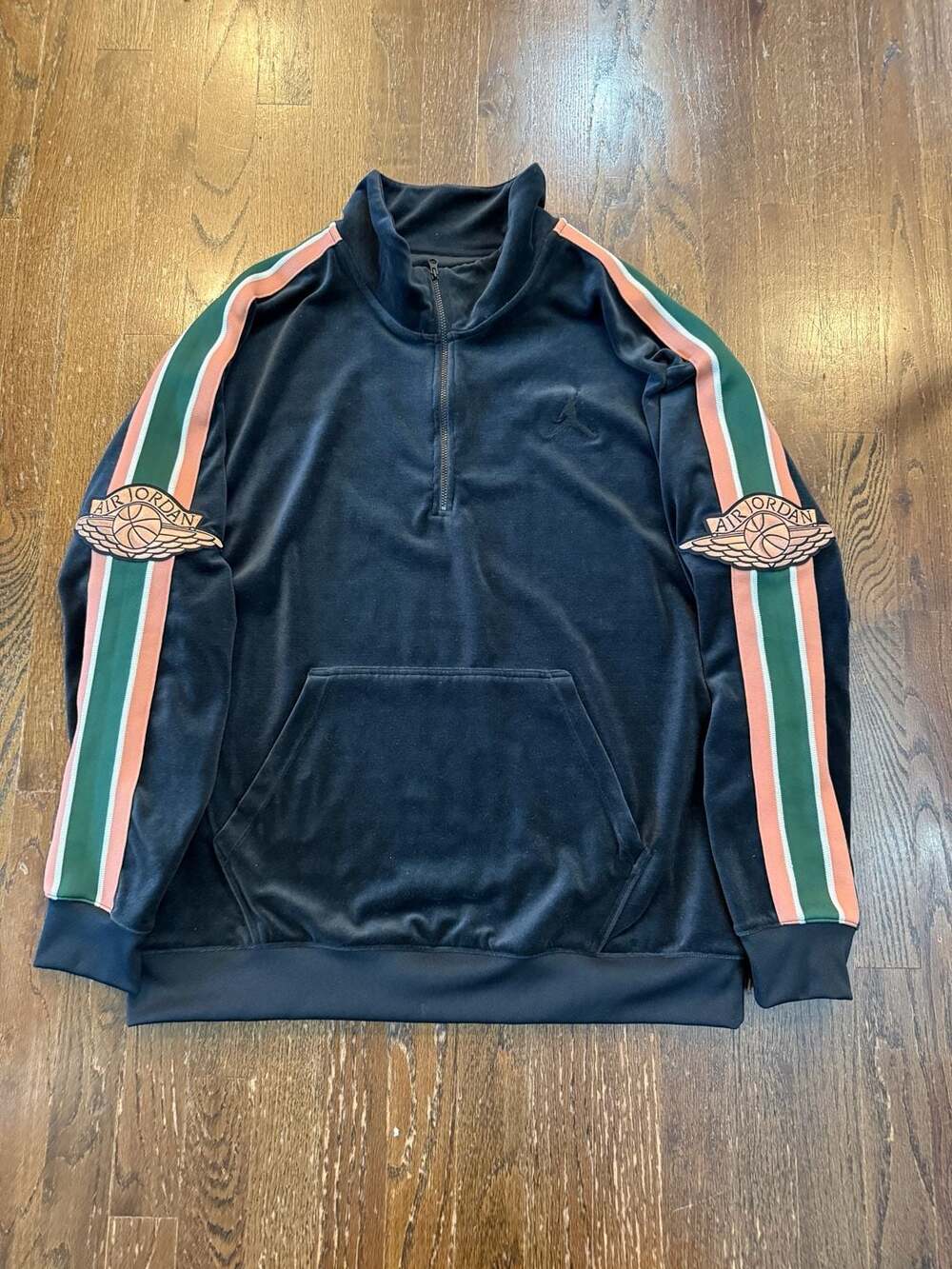 Jordan Air Jordan Velour 1/4 Zip Pullover Jacket Size L